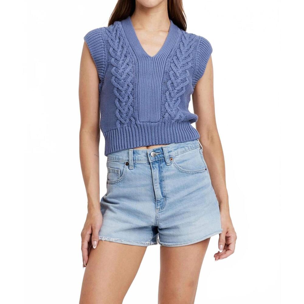 NEW ANOTHER LOVE emberly sweater vest in blue
